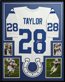 FRAMED INDIANAPOLIS COLTS JONATHAN TAYLOR SIGNED JERSEY JSA COA