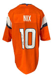Bo Nix Signed Denver Broncos Orange Nike Game Replica Jersey BAS