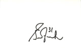 Grant Fuhr Autographed/Signed Edmonton Oilers Index Card Beckett 45267