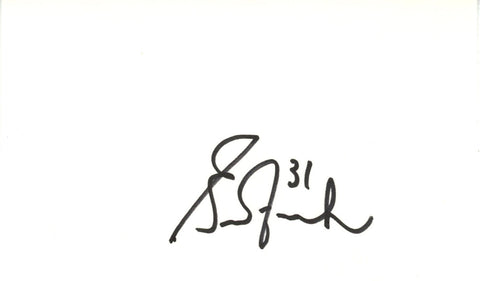 Grant Fuhr Autographed/Signed Edmonton Oilers Index Card Beckett 45267