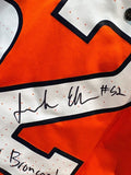 Jonah Elliss Autographed Denver Broncos Orange Nike Jersey Inscribed BAS COA