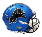 Amon-Ra St. Brown Signed Lions Speed Authentic Alternate 2024 Dark Blue Helmet