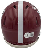Nick Saban Autographed Alabama Crimson Tide Signed Football Mini Helmet Beckett