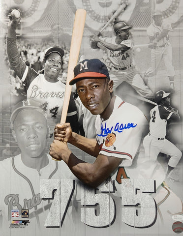 Braves Henry HANK AARON Signed 16x20 AUTO Photo #2 AUTO ~ HOF '82 1957 MVP JSA