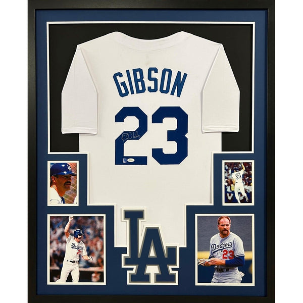 Kirk Gibson Autographed Signed Framed Los Angeles Dodgers LA L.A. Jersey JSA