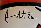 "No Fly Zone" 4x Autographed Denver Broncos Snowcapped Replica Helmet - BAS COA