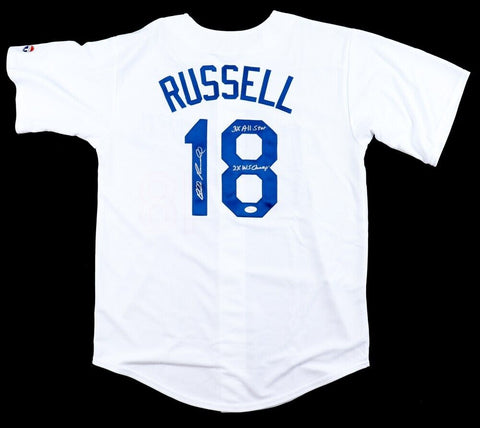 Bill Russell Signed Los Angeles Dodgers Jersey 3xAll-Star & 2xWS Champs/ JSA COA