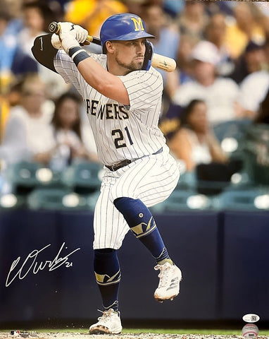 Milwaukee Brewers Infielder CALEB DURBIN Signed 16x20 Photo #2 AUTO - JSA