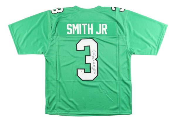 Nolan Smith Jr Philadelphia Signed Kelly Green Football Jersey JSA QR Hologram