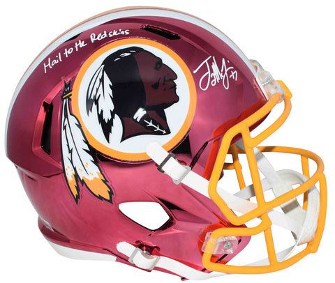 TERRY McLAURIN SIGNED WASHINGTON REDSKINS CHROME FULL SIZE HELMET W/ HAIL TO THE