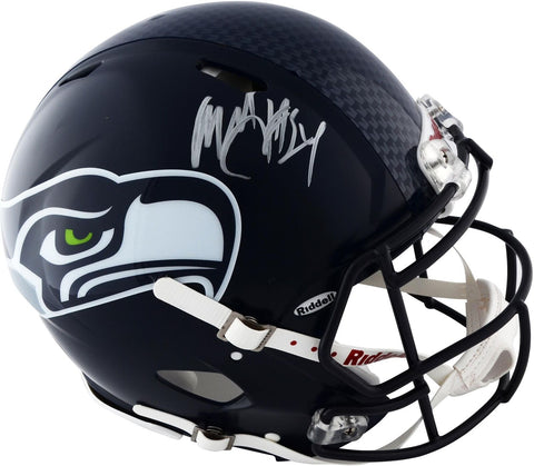 Marshawn Lynch Seattle Seahawks Signed Authentic Helmet with Green Signature