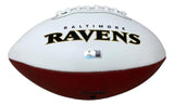 Rashod Bateman Signed Baltimore Ravens Logo Football BAS