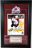 Peter Forsberg Autographed & Inscribed 8x10 Framed Photo - Avalanche | JSA COA