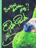 Tom Burgoyne "Phillie Phanatic" Signed/Inscribed 11x14 Photo Framed JSA 190247