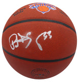 Patrick Ewing Autographed Composite Leather Knicks Basketball (Smudged) Beckett