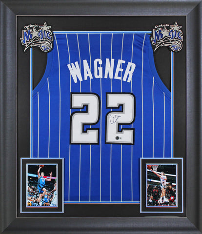 Franz Wagner Authentic Signed Blue Pro Style Framed Jersey BAS Witnessed