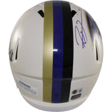Ray Lewis Signed Baltimore Ravens F/S Retro Helmet Beckett Witnessed 57528