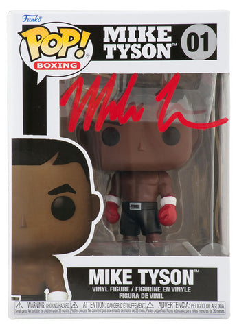 Mike Tyson Signed Boxing Funko Pop Doll #103 (Red Ink) - (SCHWARTZ COA)