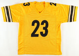 Joe Haden Signed Pittsburgh Steelers Throwback Jersey (Beckett) 3xPro Bowl D.B.