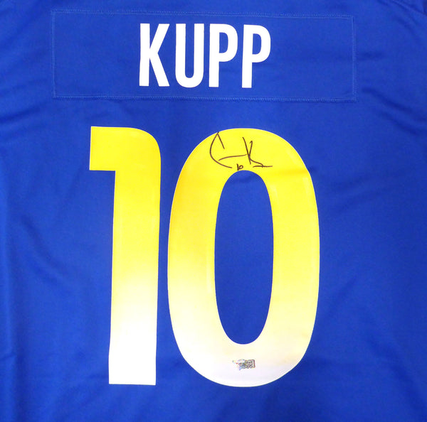 Rams Cooper Kupp Autographed Blue Nike Jersey Size XL Fanatics Holo #B504920