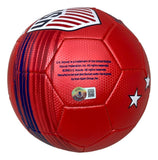 Mia Hamm Signed Red USA Womens Soccer Ball BAS ITP