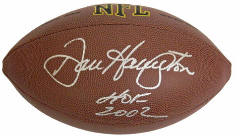 Bears DAN HAMPTON Signed Wilson NFL Full-Size Football w/HOF 2002 - SCHWARTZ
