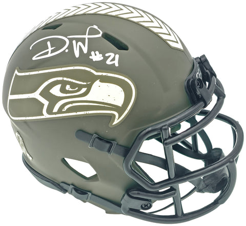 Devon Witherspoon Auto Seahawks Green Salute To Service Speed Mini Helmet