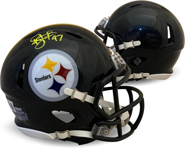 Troy Polamalu Autographed Pittsburgh Steelers Football Mini Helmet Beckett