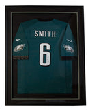 DeVonta Smith Signed Framed Philadelphia Eagles Nike Football Jersey JSA 41826