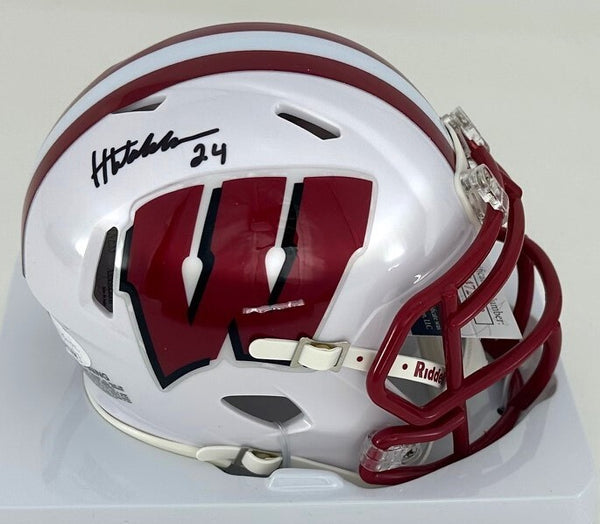 Badgers Safety HUNTER WOHLER Signed Riddell Speed Mini Helmet AUTO - JSA