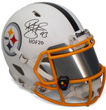 TROY POLUMALU Autographed Steelers Authentic White Matte Speed Helmet BECKETT