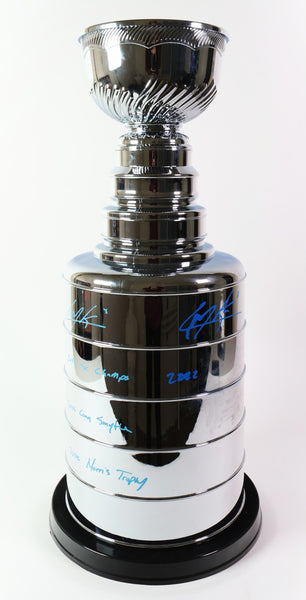Cale Makar Autographed Stanley Cup Trophy - 2x Signed w/ 3 Inscriptions Fanatics