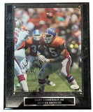Gary Zimmerman Autographed 8x10 Photo with Plaque -- Denver Broncos | JSA COA