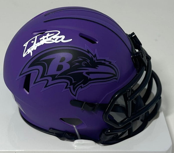 Ravens DERRICK HENRY Signed Riddell 2025 RAVE Speed Mini Helmet AUTO - BAS