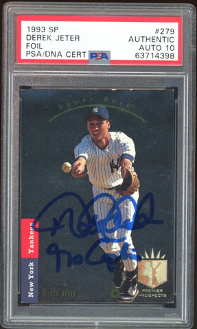 Derek Jeter Yankees 1993 Upper Deck SP Rookie Signed The Captain Auto PSA 10 GEM