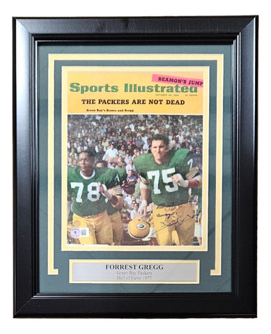 Forrest Gregg Signed Framed GB Packers Sports Illustrated Magazine Page BAS