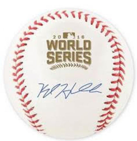Kyle Hendricks Signed World Series Baseball (PSA COA)2016 Champs Started Game 7