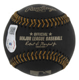 Royals Salvador Johan Perez Diaz Full Name Signed Black Oml Baseball w/ Case BAS