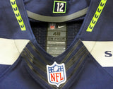 SEAHAWKS RUSSELL WILSON AUTOGRAPHED BLUE NIKE ELITE JERSEY SIZE 48 RW HOLO 60976