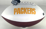 Green Bay Packers GREG JENNINGS Signed White Panel Replica Football AUTO - BAS
