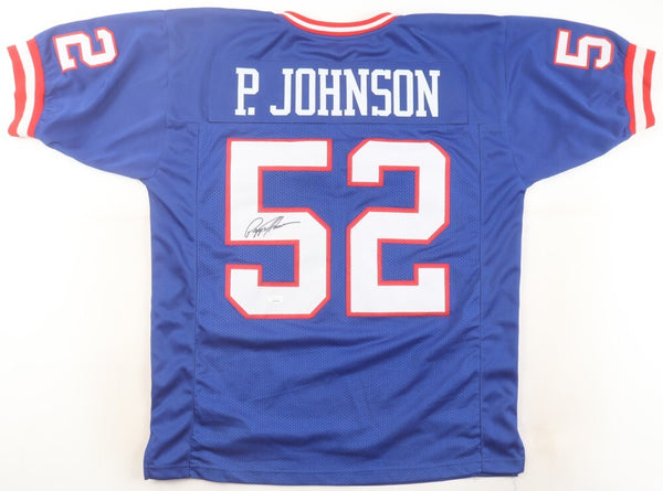 Pepper Johnson Signed New York Giants Jersey (JSA) 2xSuper Bowl Champion LB