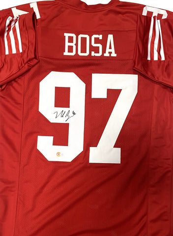 49ers NICK BOSA Signed Custom Replica San Francisco RED Jersey AUTO - BAS