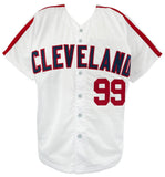 Charlie Sheen Signed White Custom Baseball Jersey - (SCHWARTZ COA)