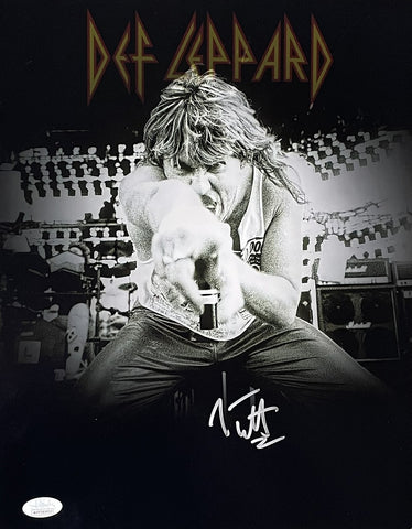 Joe Elliott Signed 11x14 Def Leppard Spotlight Photo JSA ITP