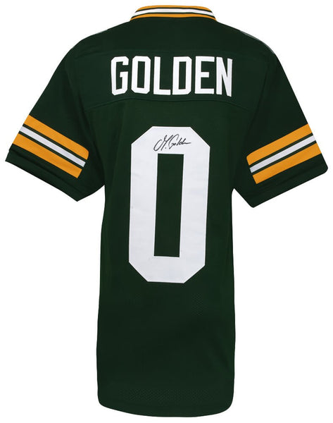 Matthew Golden (PACKERS) Signed Green Custom Football Jersey - (SCHWARTZ COA)