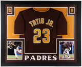 Fernando Tatis Jr Signed San Diego Padres 35"x43" Framed Jersey (JSA) 2xAll Star