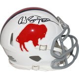 Oj Simpson Autographed Buffalo Bills Throwback Mini Helmet JSA 42702