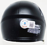 Drake London Autographed Falcons Black Speed Mini Helmet Beckett Witness WY18263