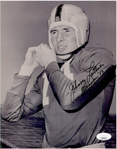 Johnny Lattner Notre Dame Heisman Signed/Inscribed 8x10 B/W Photo JSA 153624