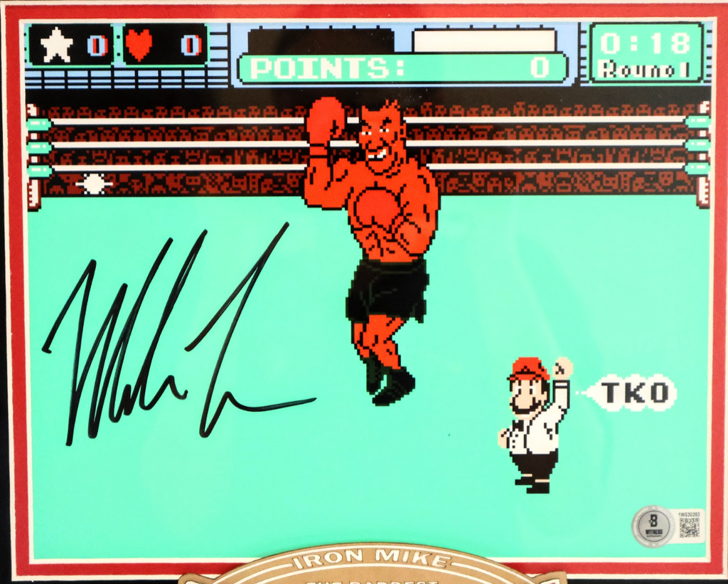Mike Tyson Signed 8x10 Photo Collage & Video Game Controller Framed ...